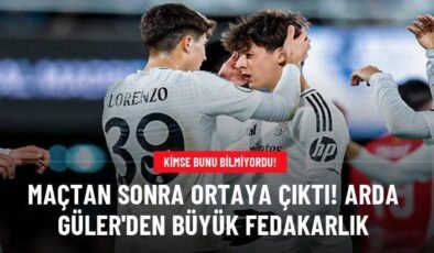 Maçtan sonra ortaya çıktı! Arda Güler’den büyük fedakarlık