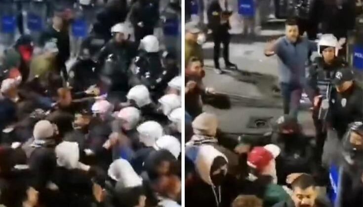 CHP’nin Filistin yürüyüşünde arbede!