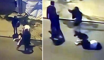 Sokak ortasında kadını tekme tokat darbedip saçlarından sürüklediler